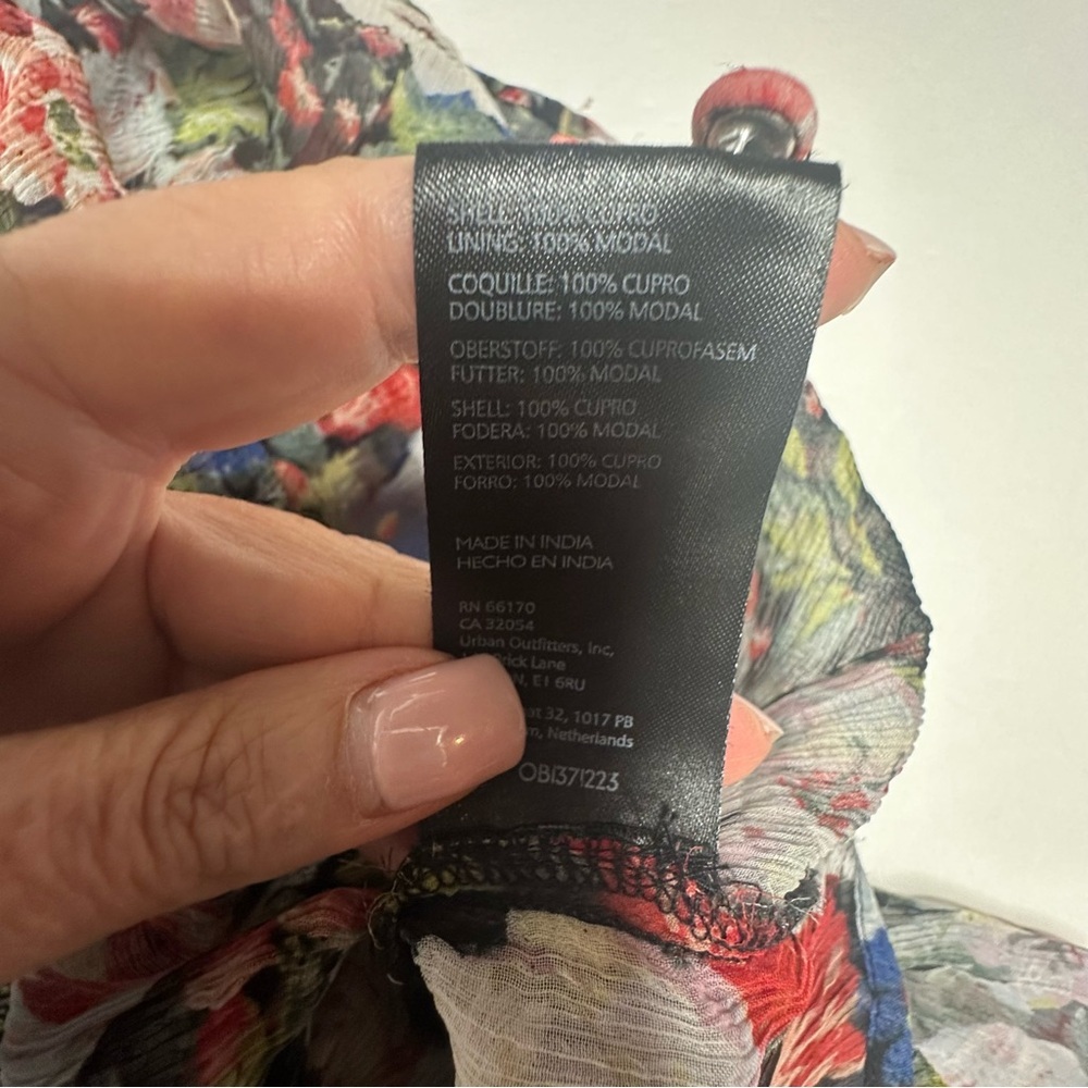 Anthropologie Marais Printed Chiffon Maxi Gown xs - Picture 12 of 12